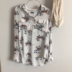 Ann Taylor Tiger Blouse